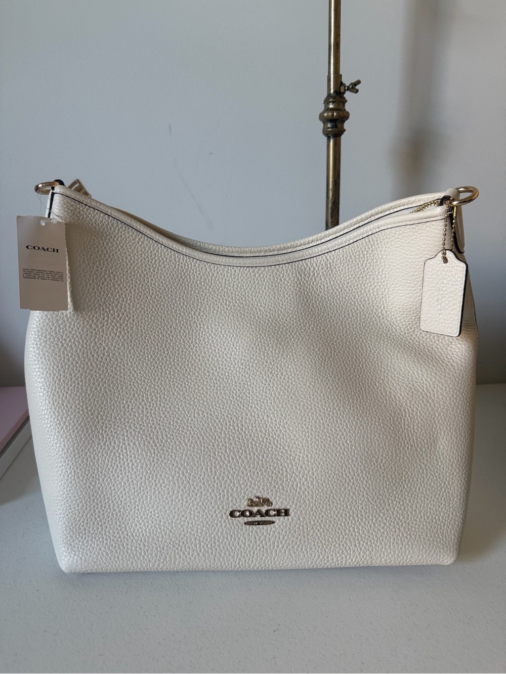 Coach Laurel Large Shoulder Bag Chalk NWT